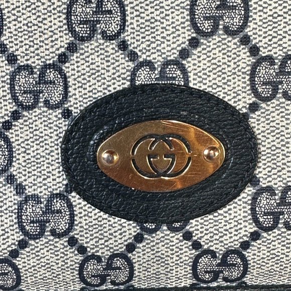 Vintage GUCCI GG Monogram Canvas Flap Should Bag | From the 80s - Picture 6 of 16
